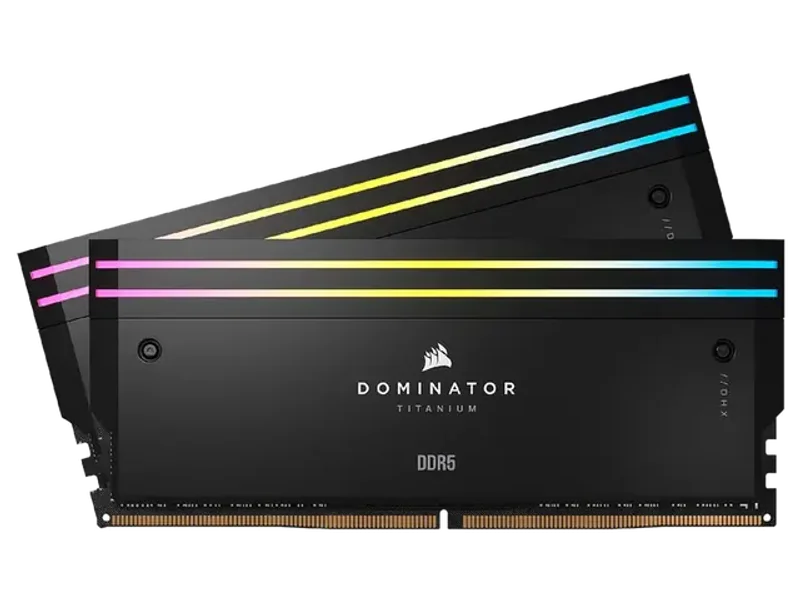 CORSAIR MEMORY CMP32GX5M2B6000C30 DOMINATOR TITANIUM 2 32GB (2 X 16GB) DDR5 6000 CL30-36-36-76 1.40V INTEL XMP MEMORY - BLACK