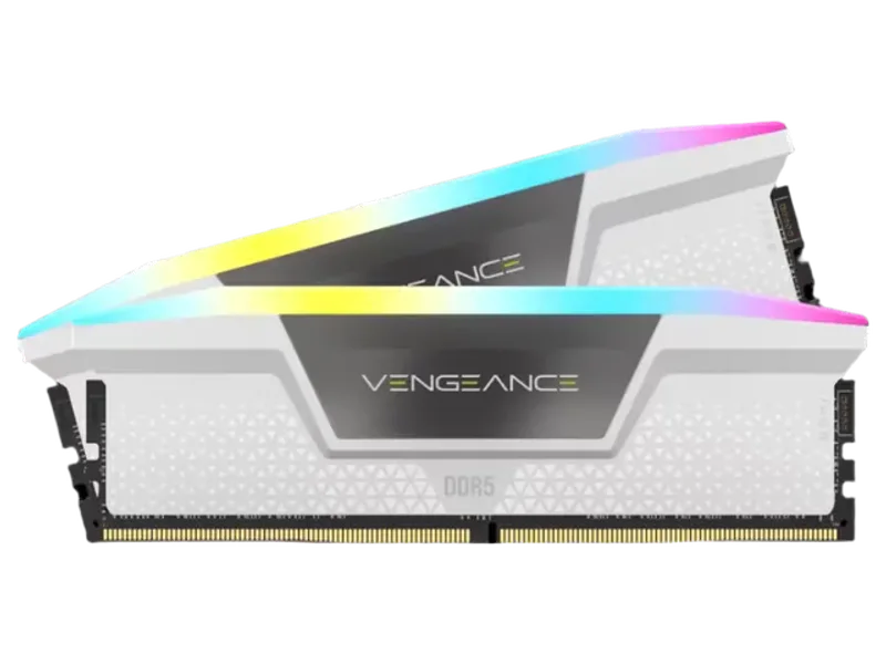 CORSAIR Vengeance RGB 32GB ( 16GB x 2 ) 6000MHz DDR5 RAM ( White ) ( CL30 )