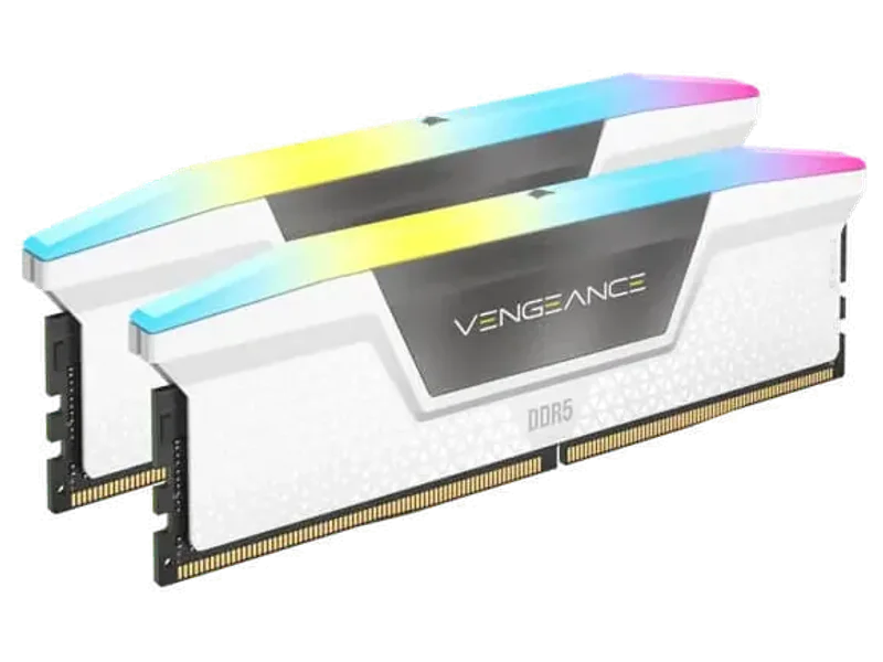 CORSAIR Vengeance RGB 32GB ( 16GB x 2 ) 6400MHz DDR5 Ram (White) ( CL36 )