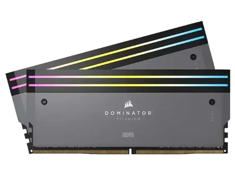 Corsair Dominator Titanium RGB 32Gb (16Gbx2) DDR5 6000Mhz Desktop RAM Grey (CMP32GX5M2B6000Z30)