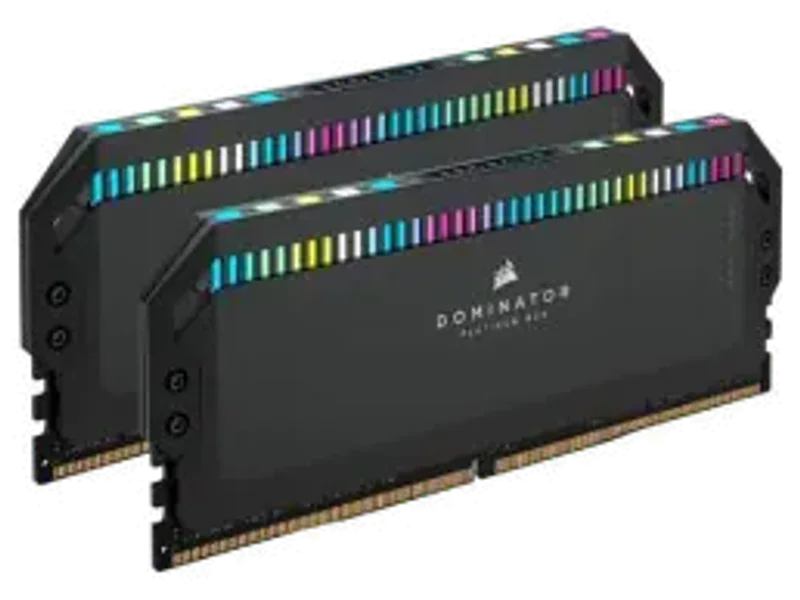 Corsair DOMINATOR PLATINUM RGB 32GB (2x16GB) DDR5 DRAM 6000MHz CL36 Intel XMP Memory Kit Black (CMT32GX5M2E6000C36)