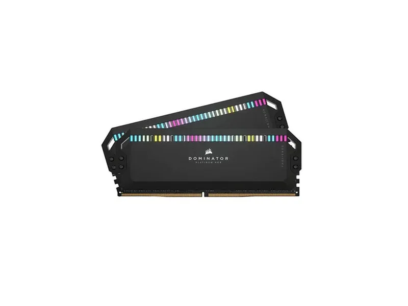 Corsair DOMINATOR PLATINUM RGB 32GB (2x16GB) DDR5 DRAM 6400MHz C32 Memory Kit — Black CMT32GX5M2B6400C32
