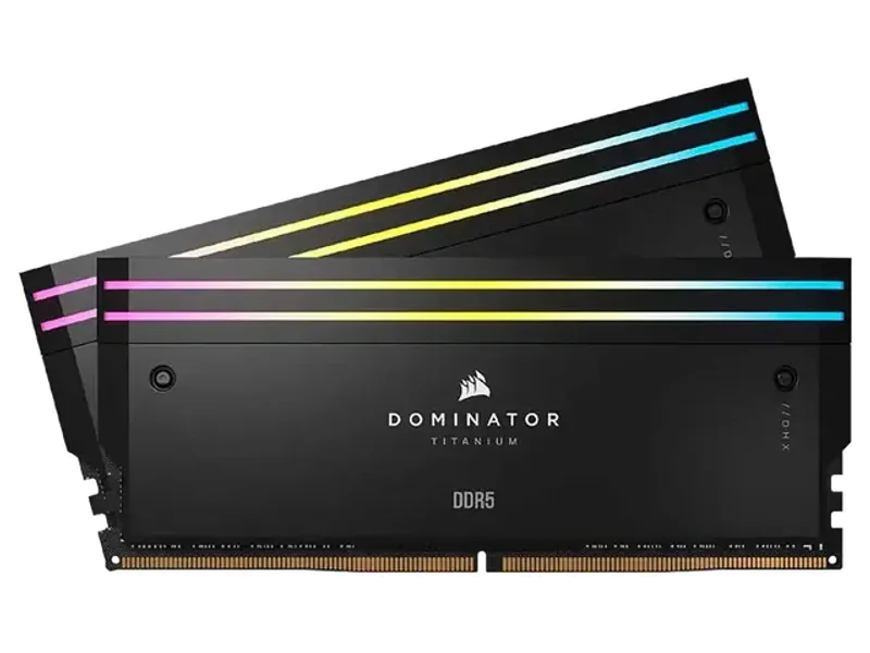 Corsair Dominator Titanium RGB 96Gb (2x48Gb) DDR5 6400Mhz CL32 Desktop RAM Black (CMP96GX5M2B6400C32)