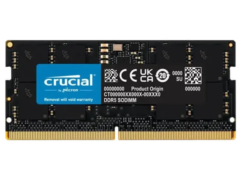 CRUCIAL 16GB ( 16GB x 1 ) 5200MHz DDR5 Laptop RAM ( CL42 )