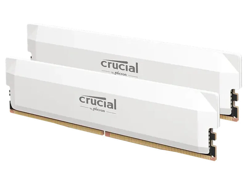 CRUCIAL PRO 32GB KIT (2X16GB) DDR5-6400 UDIMM CL38 WHITE CP2K16G64C38U5W
