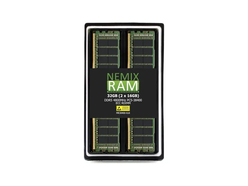 NEMIX RAM 32GB (2X16GB) DDR5 4800MHZ PC5-38400 1Rx8 1.1V CL40 288-PIN ECC RDIMM Registered Server Memory KIT Compatible with HP Z8 G5 and HP Z8 Fury G5 Workstation Desktop PC