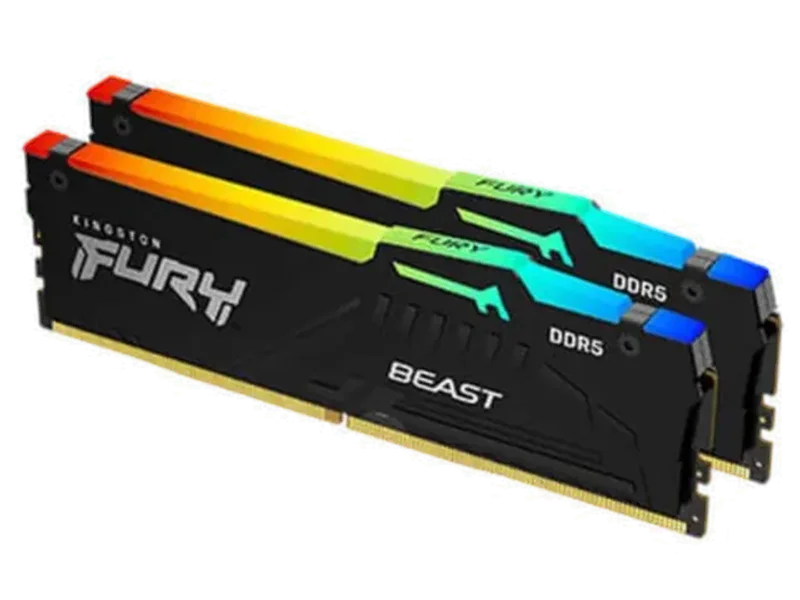 KINGSTON FURY Beast RGB 32GB ( 16GB x2 ) 6000MHz DDR5 RAM ( Black ) ( CL36 )