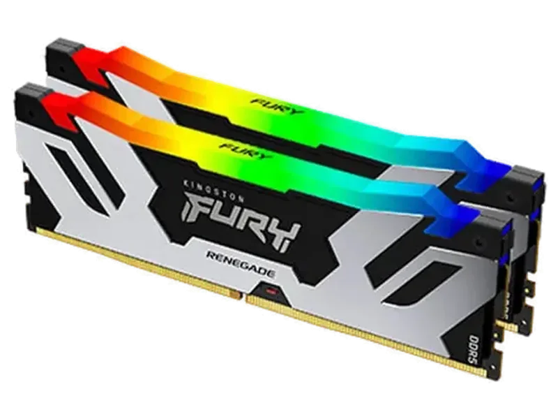 KINGSTON Fury Renegade RGB XMP 32GB (16GBx2) 6000MHz DDR5 RAM (Black/Silver) ( CL32 )