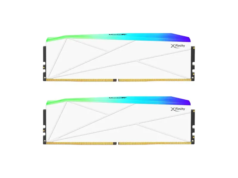 V-Color Manta XFinity RGB DDR5 64GB (32GBx2) 6000MHz XMP 3.0 & AMD EXPO CL30 1.35V RGB Gaming Desktop Upgrade RAM U-DIMM Memory Module SK Hynix IC - White (TMXFL3260830WWK)