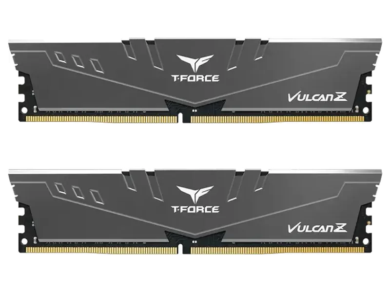 TEAMGROUP T-Force Vulcan Z DDR4 16GB Kit (2x8GB) 3600MHz (PC4-28800) CL18 Desktop Memory Module RAM TLZGD416G3600HC18JDC01 - Gray