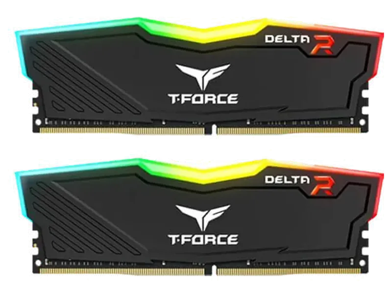 TEAMGROUP T-Force Delta RGB 16GB ( 8GB x 2 ) 3200MHz DDR4 RAM ( Black ) ( CL16 )