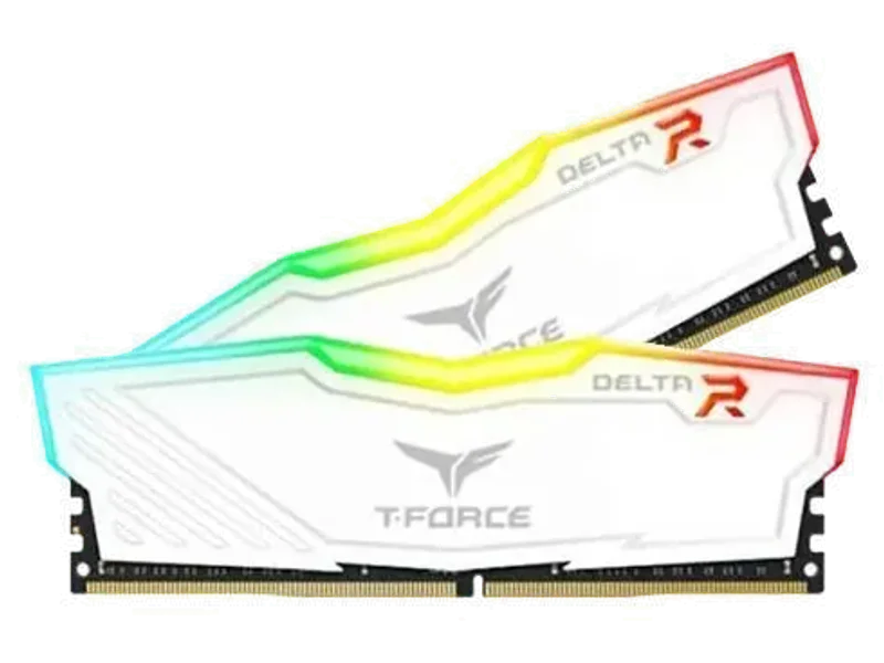 TEAMGROUP T-Force Delta RGB 16GB ( 8GBx2 ) 3600MHz DDR4 RAM ( White ) ( CL18 )