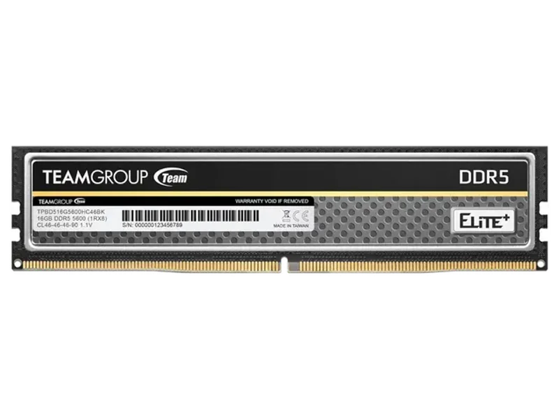 TEAMGROUP Elite Plus 16GB ( 16GB x 1 ) 5600MHz DDR5 Ram (Black) ( CL46 )