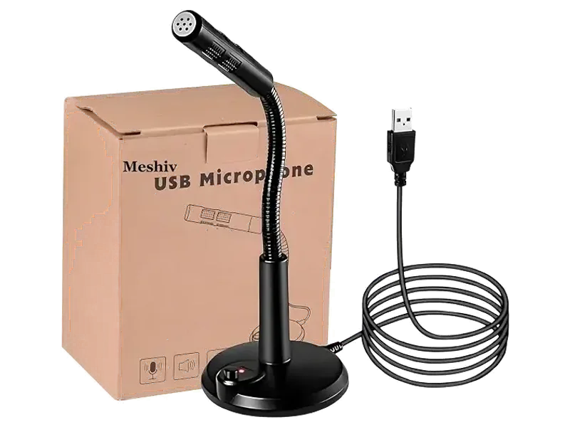 USB Microphone for PC Laptop I Plug & Play Noise Cancelling Desktop Mic for Computer & Mac I Professional Condenser Microphone for Gaming, Streaming, YouTube, Zoom, Video Calls (M-309)