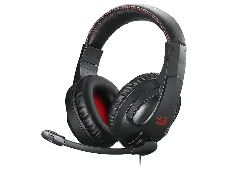 Redragon H211 Cronus Black Wired Gaming Headset, Stereo Surround Sound, Noise-Canceling Microphone, Dynamic RGB Backlight, 40 mm Drivers, Over-Ear Headphones Works for PC/PS5/XBOX/NS