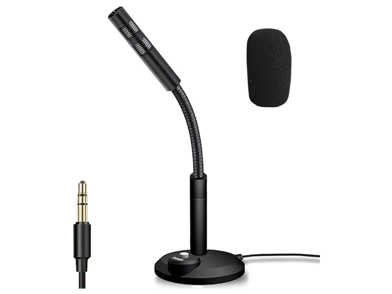 Drumstone USB Desktop Microphone for PC and Laptop - Plug and Play Condenser Mic with Mute Button and LED Indicator for Streaming and Voice Recording
