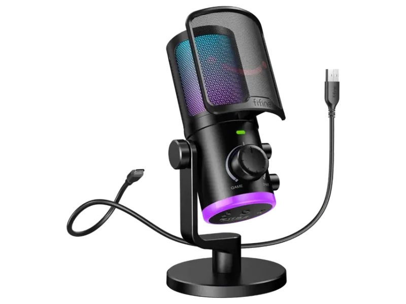 FIFINE AM6 USB Gaming PC Microphone ( Black )