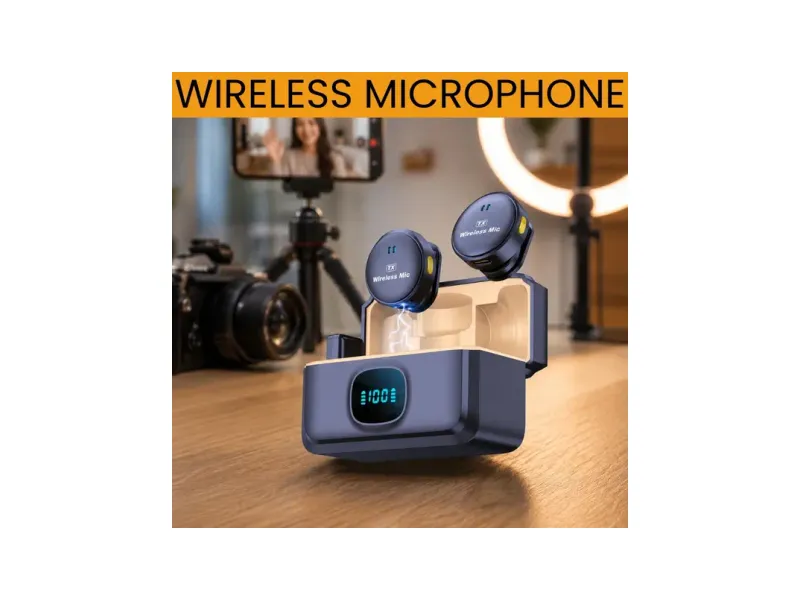 Clairbell Wireless Mic for YouTube with Charging Case For Vlogging, Reels & InterviewsI194 Microphone