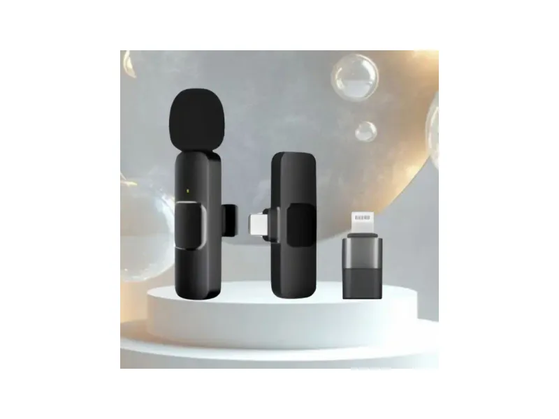 GUGGU K8 Wireless Microphone Receiver With Recording Clip Mic for Vlogging/YouTubeC195 Microphone