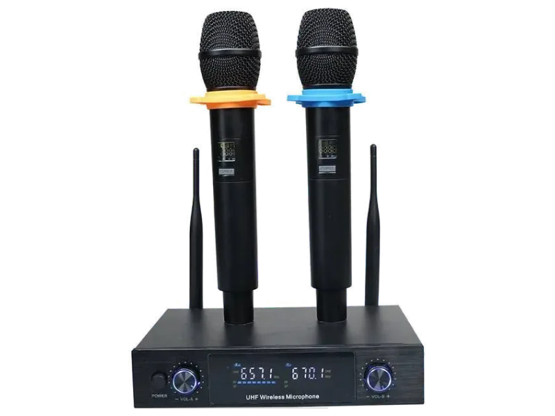 KADENCE KB02 Dual Channel UHF Wireless System with 2 Handheld Mics for PA Microphone