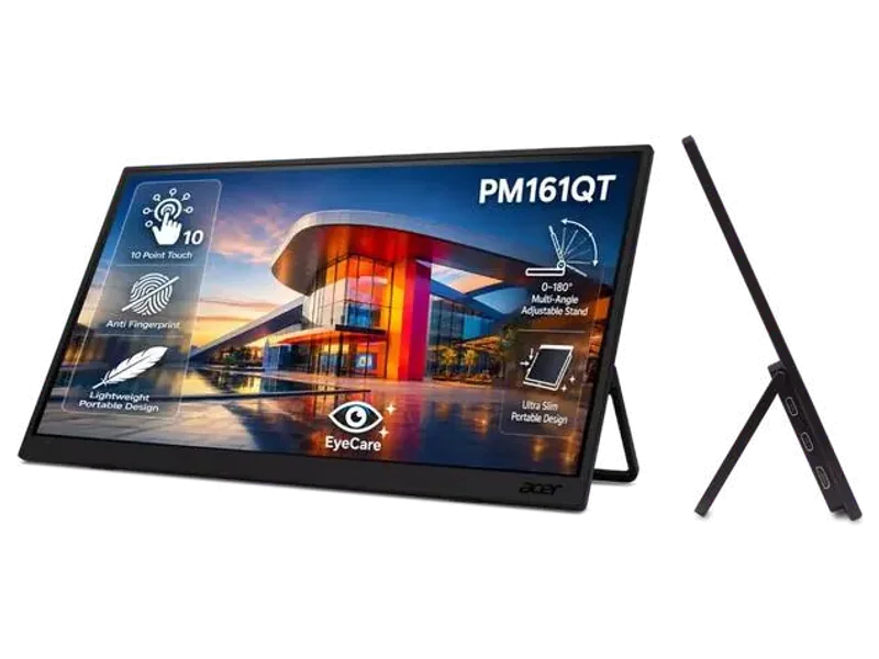 Acer PM 39.62 cm (16 inch) Full HD LED Backlit IPS Panel Monitor (PM161Q T USB C Touch Monitor)