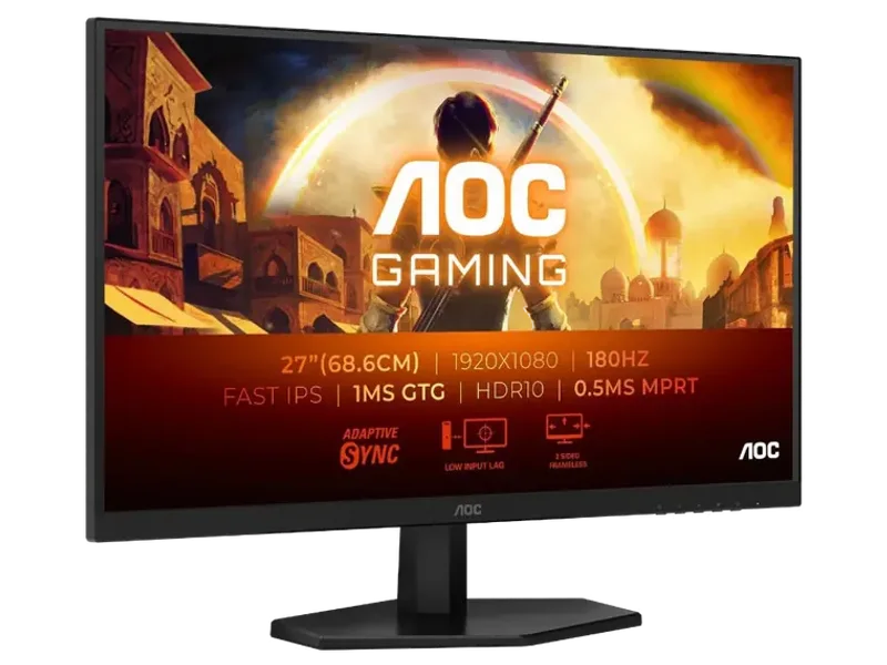 AOC 27G42E 27 Inch FHD 180Hz IPS Panel 128% SRGB 1MS Adaptive Gsync Gaming Monitor ( Black/Red )
