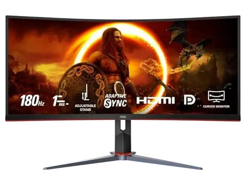 AOC Model CU34G2XP 34 Inch Ultrawide 1500R Curved Gaming Monitor