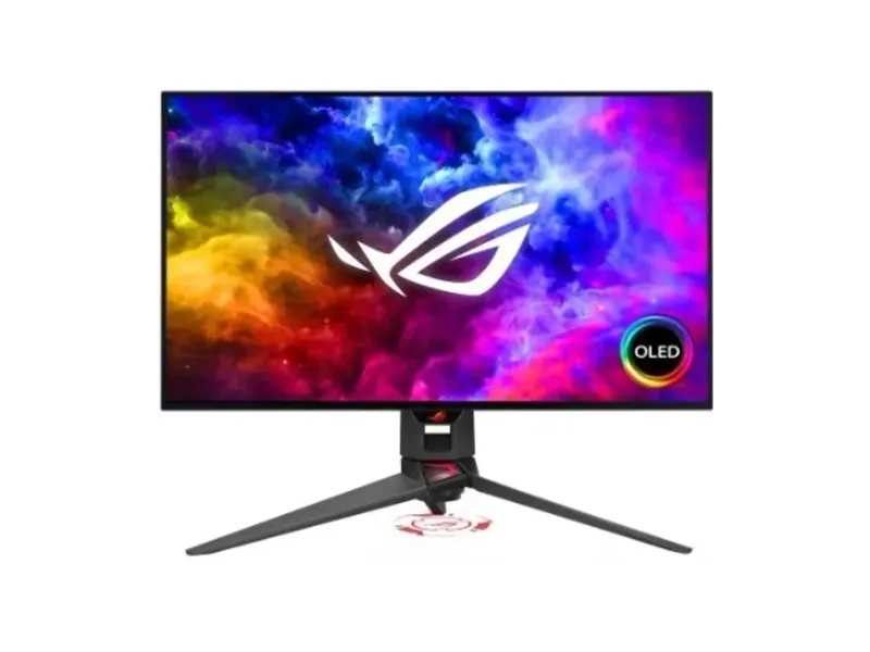 ASUS ROG Series 68.58 cm (27 Inch) Full HD OLED Panel with custom heatsink, intelligent voltage optimization, uniform brightness, DisplayWidget Center, anti-glare Gaming Monitor (PG27AQDM)
