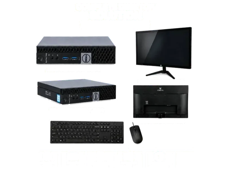 DELL 6th genrations Core i5 (6th Gen) (8 GB DDR4/256 GB SSD/Windows 11 Home/22 Inch Screen/22"monitor Optiplex 7040 Micro i5-6400T keyboard mouse) with MS Office