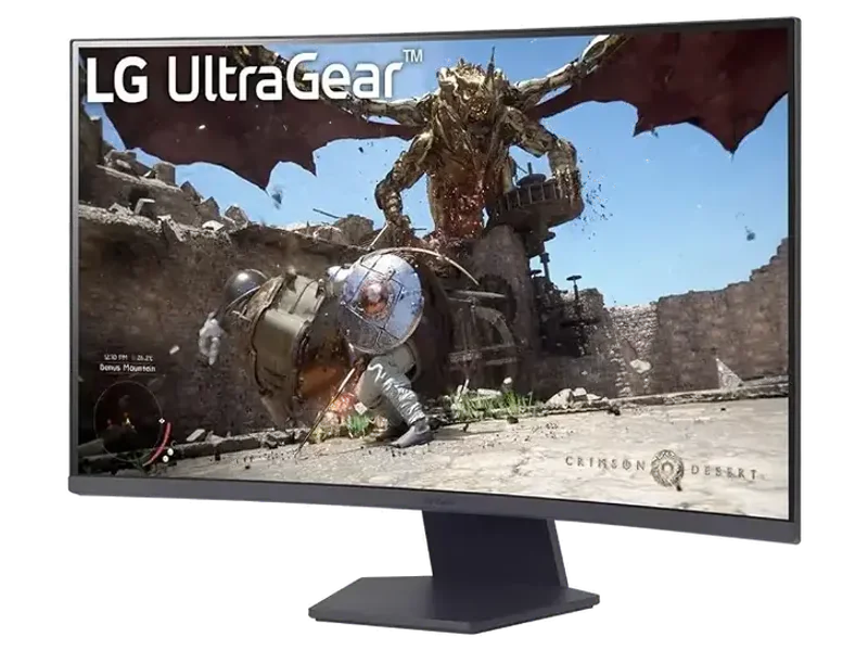 LG UltraGear 32GS60QC-B.AEU 32 Inch Gaming PC Monitor - VA Panel QHD Resolution (2560 x 1440), 1ms 180Hz, HDR 10, sRGB99% (CIE1931), AMD FreeSync, Tilt, DisplayPort 1.4, HDMI 2.0 (2)