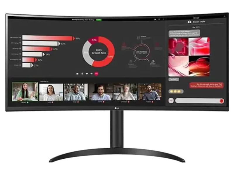 LG 34WR55QC-B 34 Inch 2K WQHD IPS Panel 100Hz 99% SRGB 5MS AMD Freesync Professional Curved Monitor