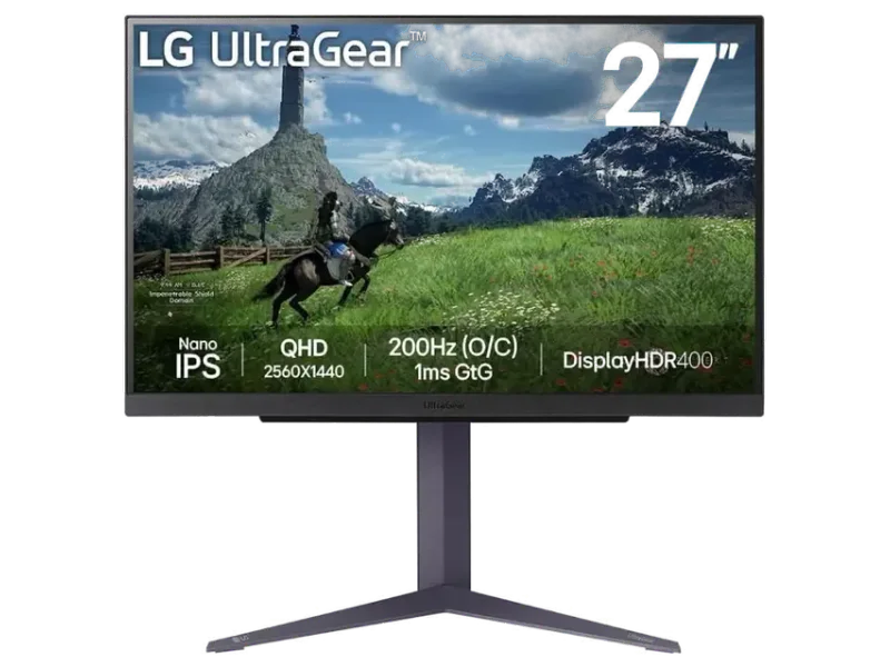 LG 27GS85Q-B Ultragear 27 Inch 2K UHD 180Hz Nano IPS Panel 98% SRGB 1MS AMD Freesync Gaming Monitor