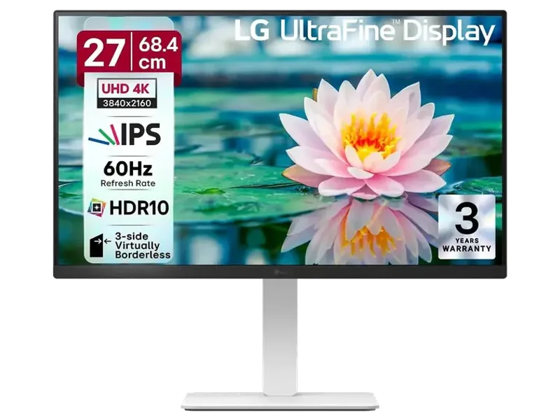 LG 27US550 27 Inch Ultrafine UHD IPS Panel HDR10 Borderless Anti-Glare Monitor