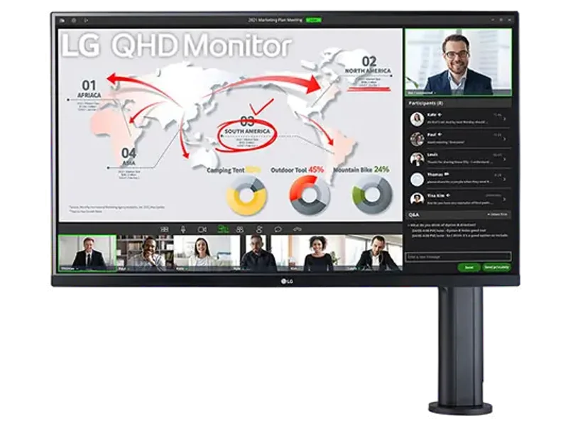 LG 32QP880-B 32 inch 75Hz QHD IPS Panel 95% SRGB 5ms AMD Freesync Gaming Monitor