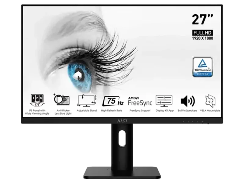 MSI PRO MP273QP 27 Inch FHD 75Hz VA Panel 108%SRGB AMD Free Sync Business Monitor