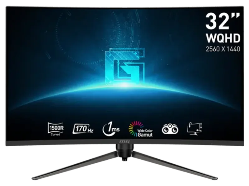 MSI G32CQ5P 32 Inch QHD 170Hz VA Panel 115%SRGB 1MS VA Curved Gaming Monitor
