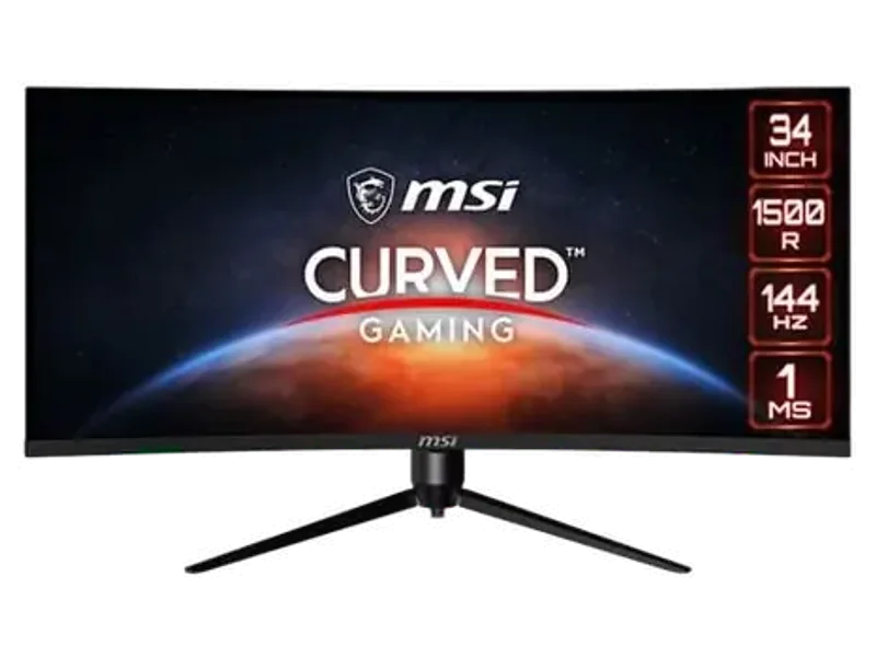 MSI Optix MAG342CQR 34 Inch 2K 144Hz VA Panel 118.28% SRGB 1ms Nvidia G-Snyc Gaming Monitor