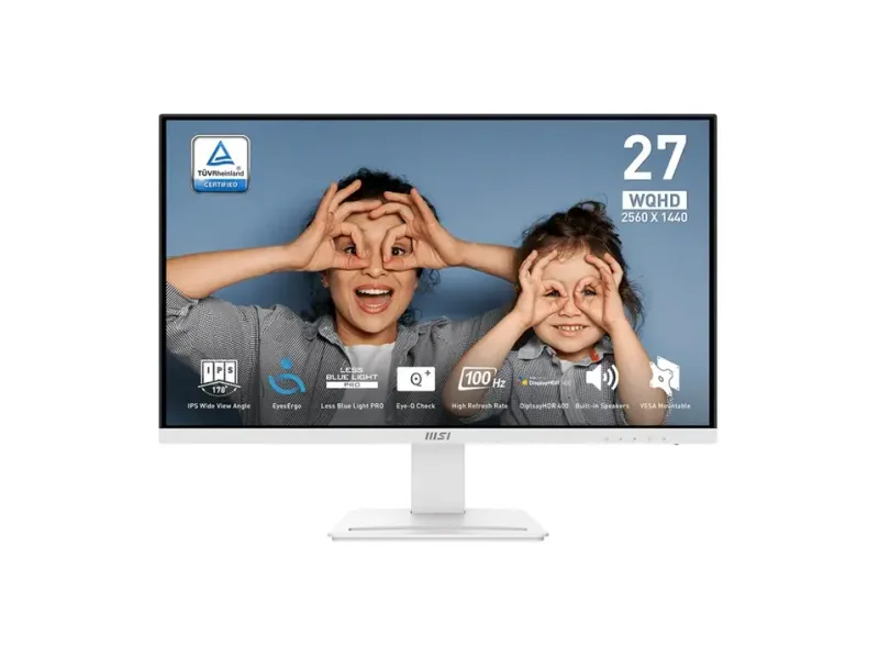 MSI 68.58 cm (27 inch) WQHD IPS Panel Anti-Flicker Technology, 118% SRGB, Tilt Adjustment, Anti-Glare Flat Busniess Monitor (PRO MP273QW E2)