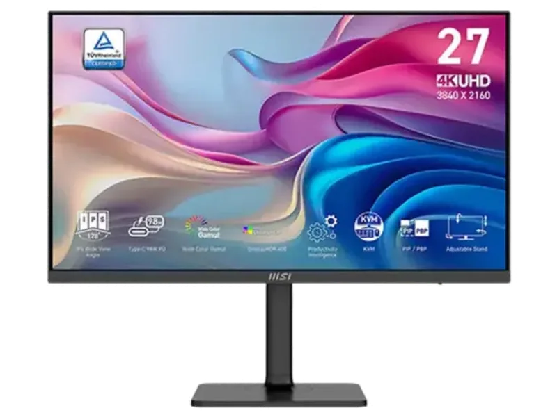 MSI Modern MD272UPHG 27 Inch 4K UHD 60Hz IPS Panel 124% SRGB 4MS Adaptive Sync Business Monitor