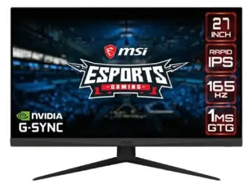 MSI Optix G273QF 27 Inch Gaming Monitor (Nvidia G-Sync, 1ms Response Time, 165Hz Refresh Rate, Frameless, WQHD IPS Panel, HDMI, Display Port)