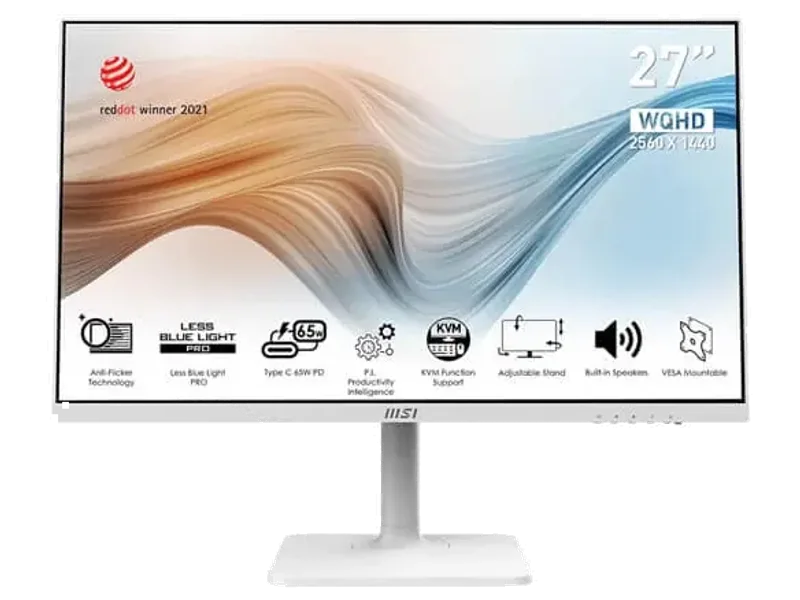 MSI Modern MD272QPW 27 Inch QHD 75Hz IPS Panel 95%SRGB 4ms AMD Freesync IPS Bussiness Monitor