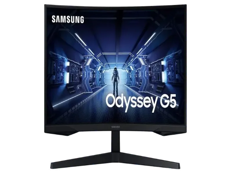 SAMSUNG Odyssey G5 27 Inch QHD 144Hz VA Panel 1MS AMD FreeSync Curved VA Gaming Monitor