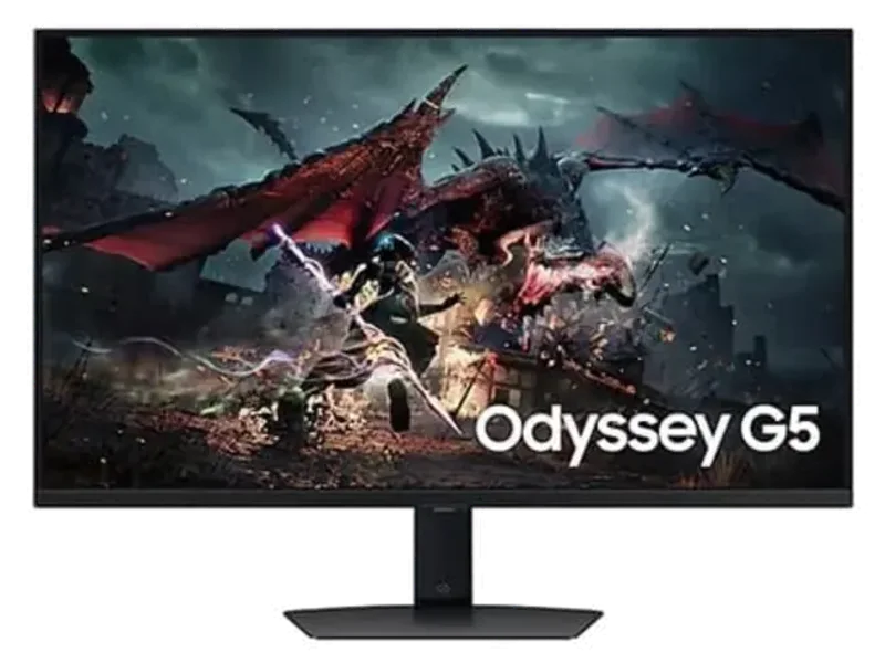 SAMSUNG Odyssey G5 LS32DG500EWXXL 32 Inch 2K QHD 180Hz IPS Panel 99% SRGB 1MS AMD Freesync Gaming Monitor