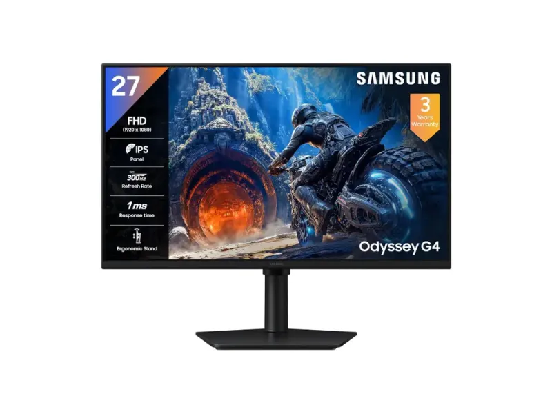 Samsung Odyssey G4 68.58 cm (27 inch) Full HD IPS Panel Gaming Monitor (LS27HG400EWXXL-(1920X1080),HDMI &DP,G-Sync Compatible,Height Adjust,Pivot,Swivel)
