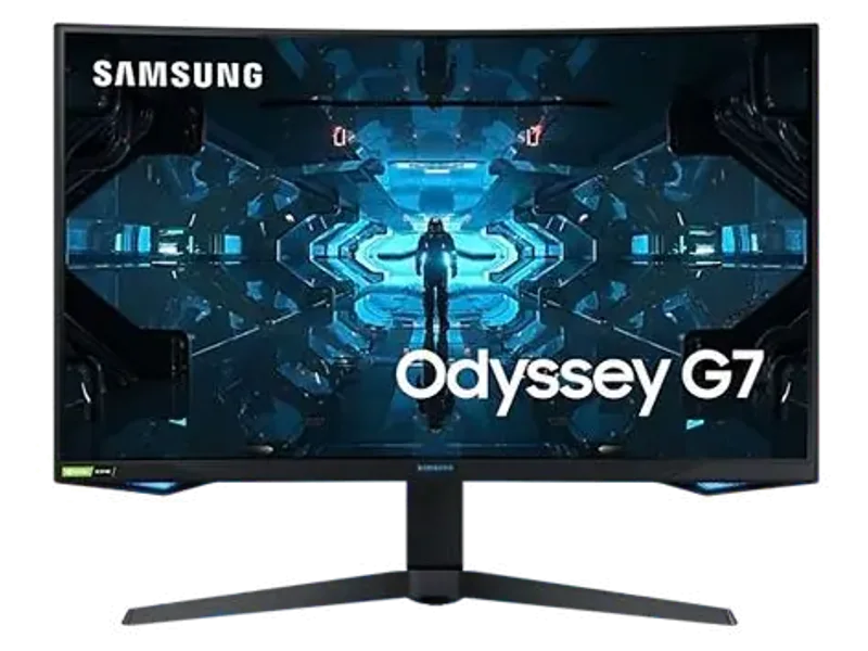 SAMSUNG Odyssey G7 LC27G75TQSWXXL 27 Inch QHD 240Hz VA Panel 1MS NVIDIA Gysnc Gaming Monitor
