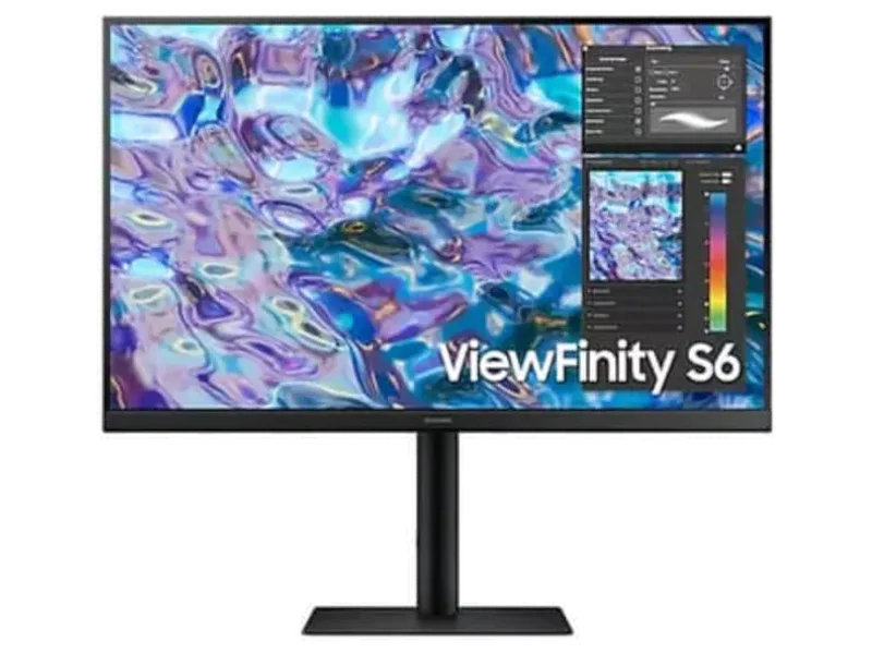 SAMSUNG ViewFinity S6 LS27B610EQWXXL 27 Inch 2K QHD 75Hz IPS Panel 99% SRGB 5MS AMD Freesync Gaming Monitor