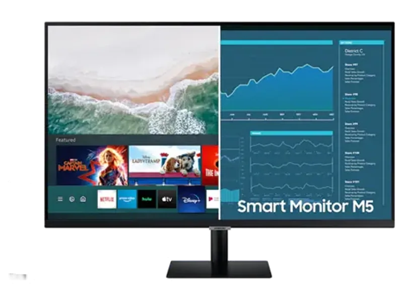 Samsung 32″ Smart Monitor With Mobile Connectivity LS32AM500NNXZA