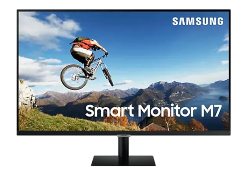 Samsung 32″ Smart Monitor With Mobile Connectivity LS32AM700UWXXL Black