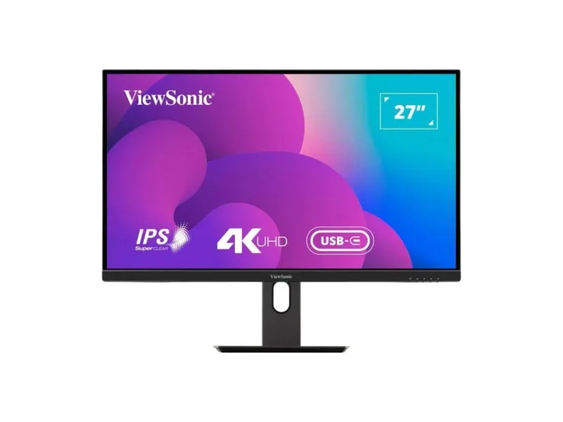 VIEWSONIC VX2762U-4K 68.58 CM (27") IPS 4K UHD MONITOR | USB TYPE-C 65W CHARGE BACK, HDR10, HEIGHT ADJUSTMENT, BEZELLESS,104% SRGB, EYE CARE, 2 X HDMI, DISPLAY PORT, USB-C