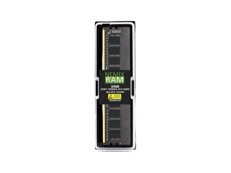 NEMIX RAM 32GB (1X32GB) DDR4 3200MHz PC4-25600 2Rx8 1.2V CL22 288-PIN Non-ECC Unbuffered UDIMM Compatible with ASUS ROG Strix B550-F Gaming WiFi II Motherboard